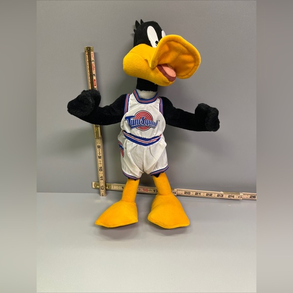 Poseable Daffy Duck Space Jam 1996 Tune Squad Play By Play Vintage 15 Inch Plush - Picture 6 of 9